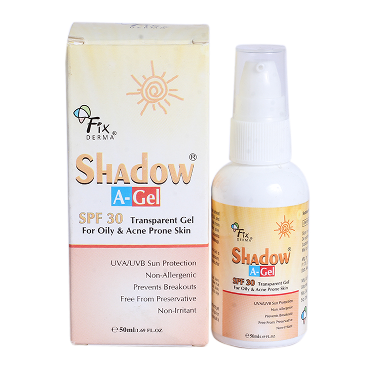 Fixderma Shadow A-Gel Spf 30 Pa+++ Gel 50 ml, Pack of 1 Fixderma Shadow A-Gel Spf 30 Pa+++ Gel 50 ml, Pack of 1