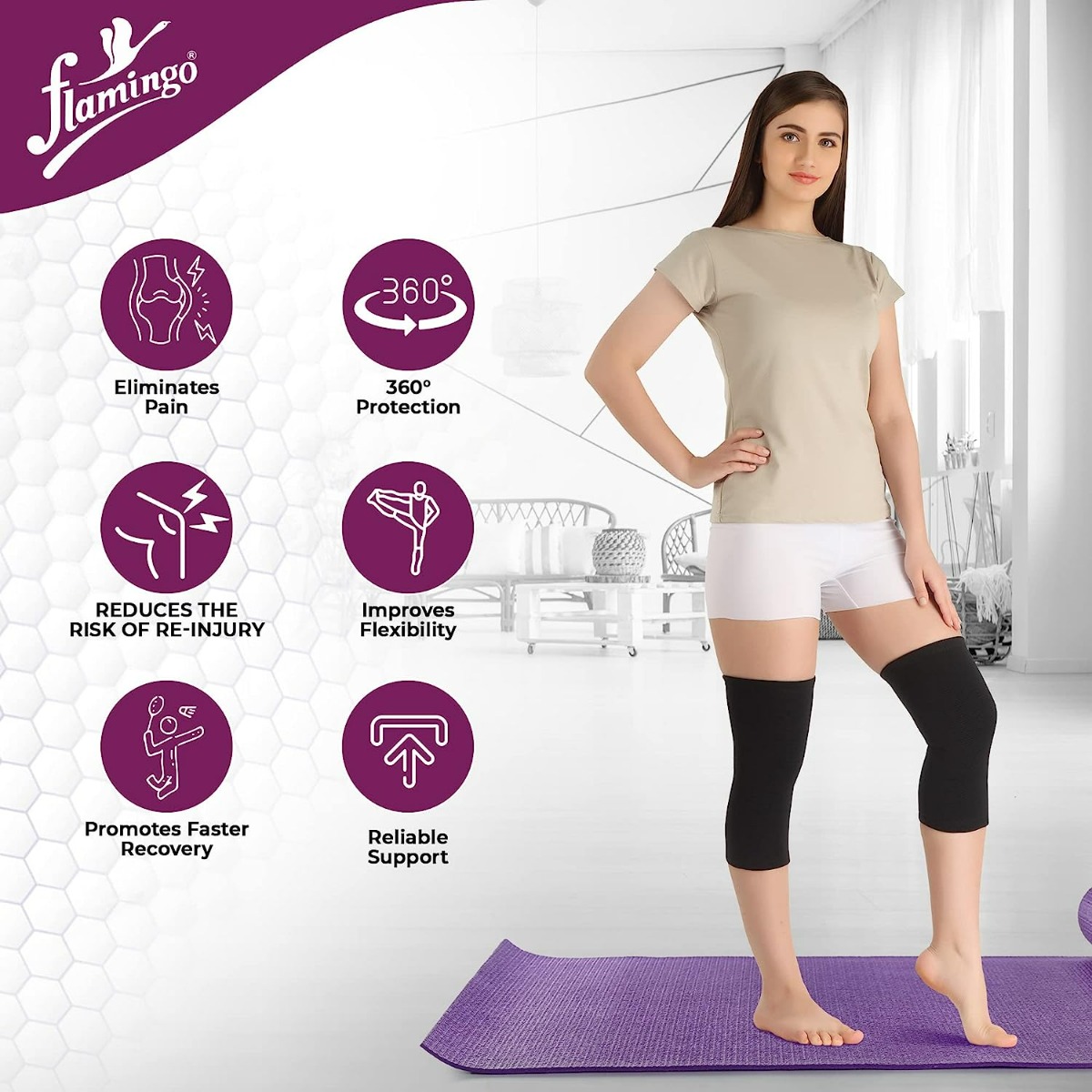 Flamingo Knee Cap XL Beige, 1 Pair, Pack of 1 Flamingo Knee Cap XL Beige, 1 Pair, Pack of 1