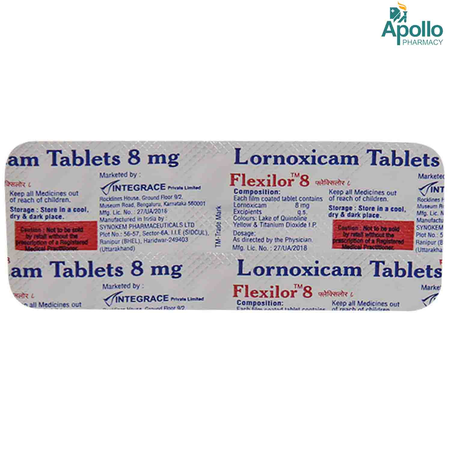 Flexilor 8 Tablet 10's, Pack of 10 TABLETS Flexilor 8 Tablet 10's, Pack of 10 TABLETS