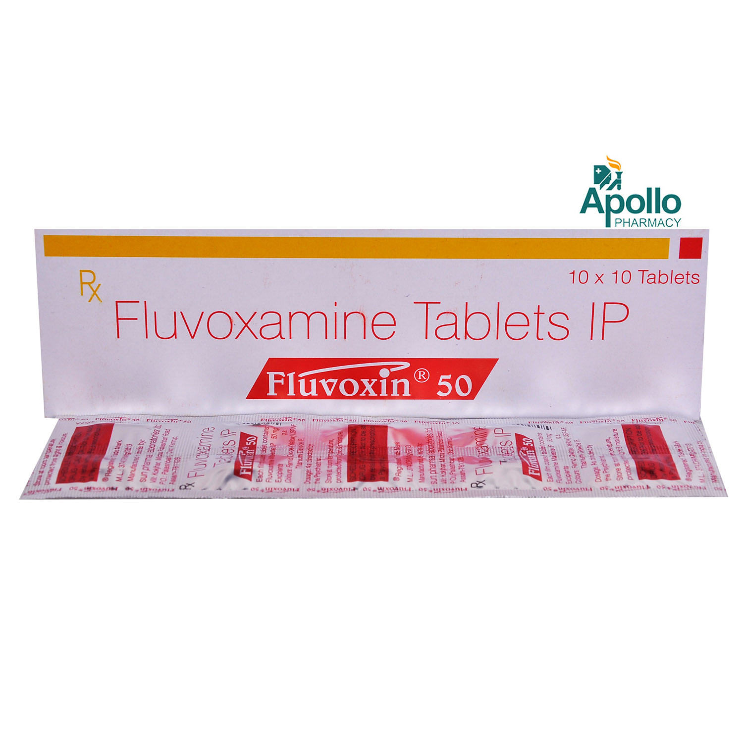 Fluvoxin 50 Tablet 10's, Pack of 10 TABLETS Fluvoxin 50 Tablet 10's, Pack of 10 TABLETS