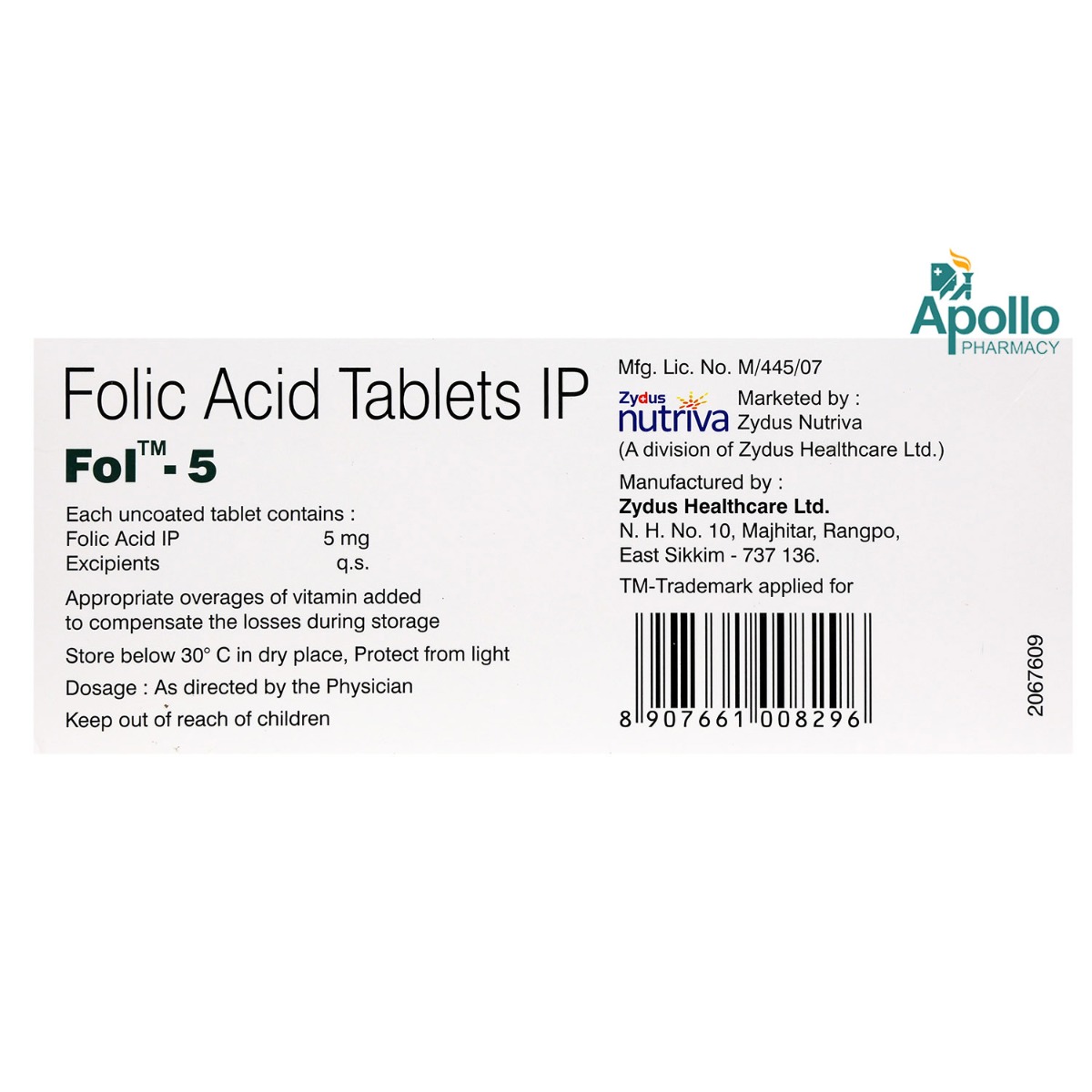 Fol-5 Tablet 30's, Pack of 30 TABLETS Fol-5 Tablet 30's, Pack of 30 TABLETS