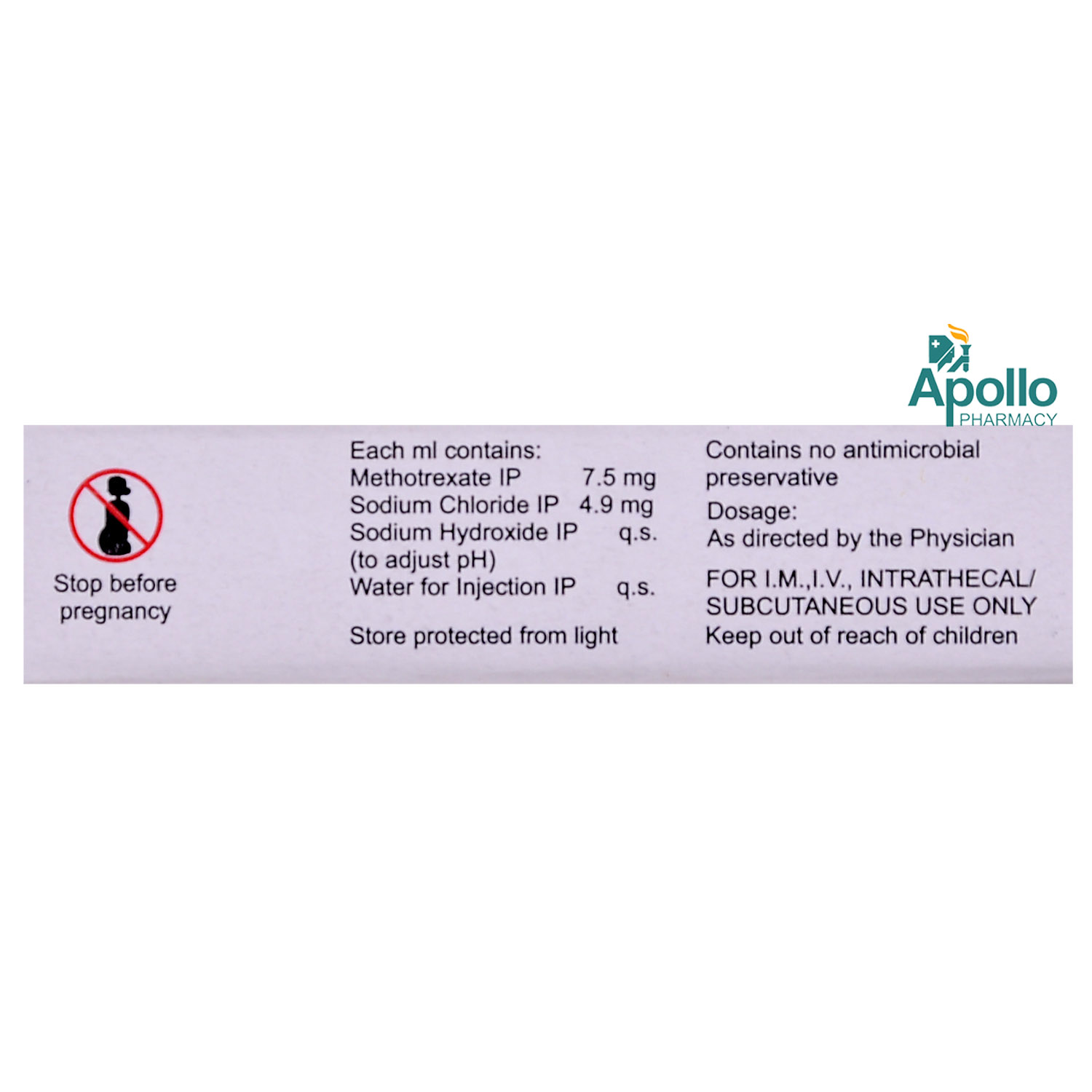 Folitrax 7.5 mg Injection 1's, Pack of 1 Injection Folitrax 7.5 mg Injection 1's, Pack of 1 Injection