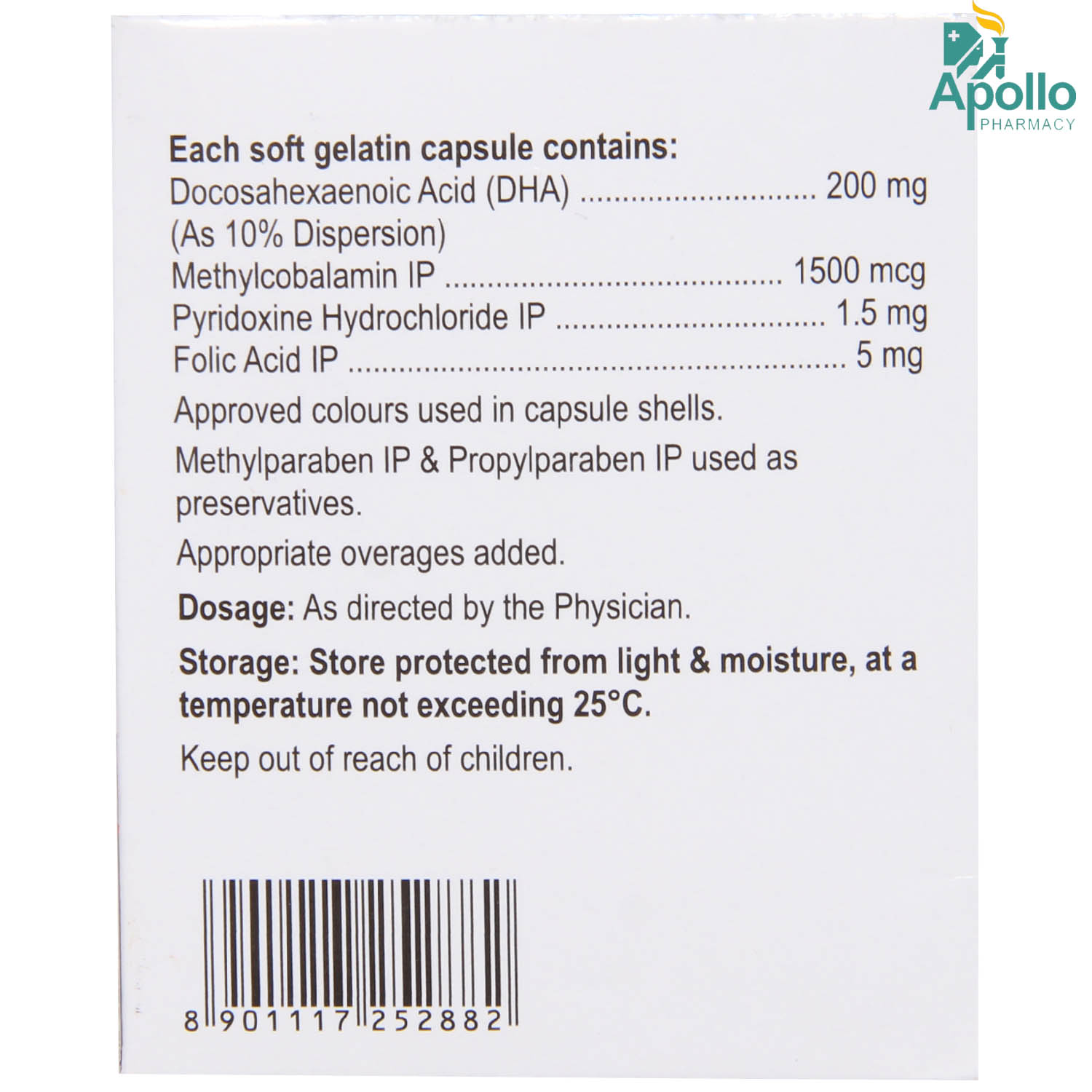 Folinine D Capsule 15's, Pack of 15 CAPSULES Folinine D Capsule 15's, Pack of 15 CAPSULES