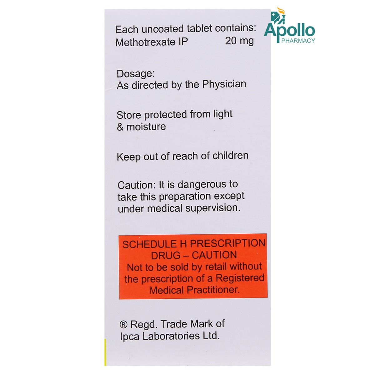 Folitrax-20 Tablet 4's, Pack of 4 TABLETS Folitrax-20 Tablet 4's, Pack of 4 TABLETS