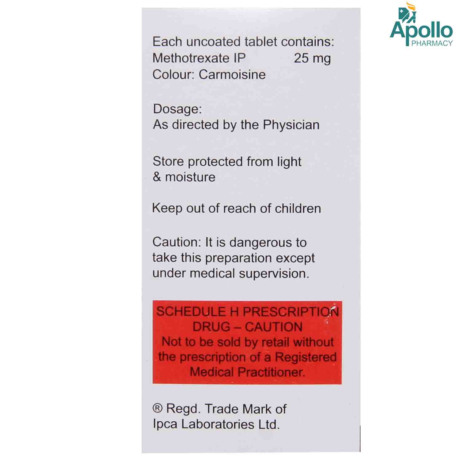 Folitrax-25 Tablet 4's, Pack of 4 TABLETS Folitrax-25 Tablet 4's, Pack of 4 TABLETS