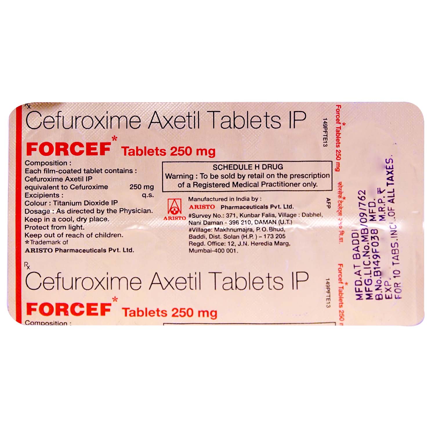 Forcef 250mg Tablet 10's, Pack of 10 TABLETS Forcef 250mg Tablet 10's, Pack of 10 TABLETS