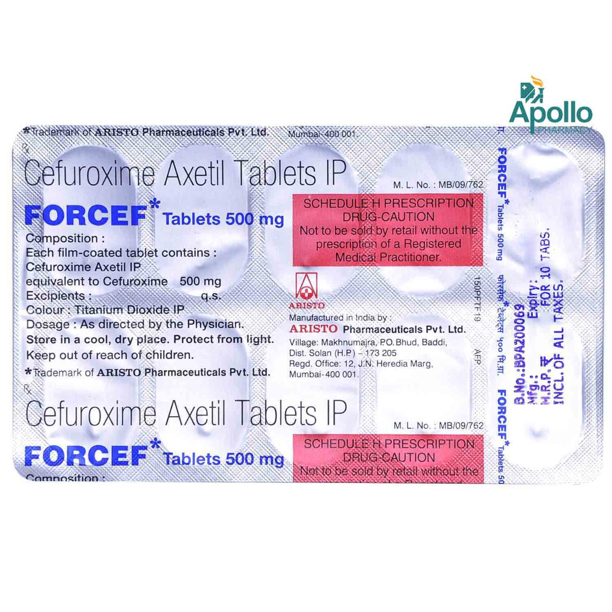 Forcef 500 mg Tablet 10's, Pack of 10 TABLETS Forcef 500 mg Tablet 10's, Pack of 10 TABLETS
