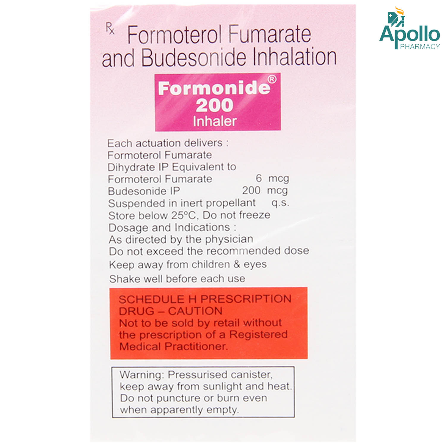 Formonide 200 Inhaler 120 mdi, Pack of 1 INHALER Formonide 200 Inhaler 120 mdi, Pack of 1 INHALER