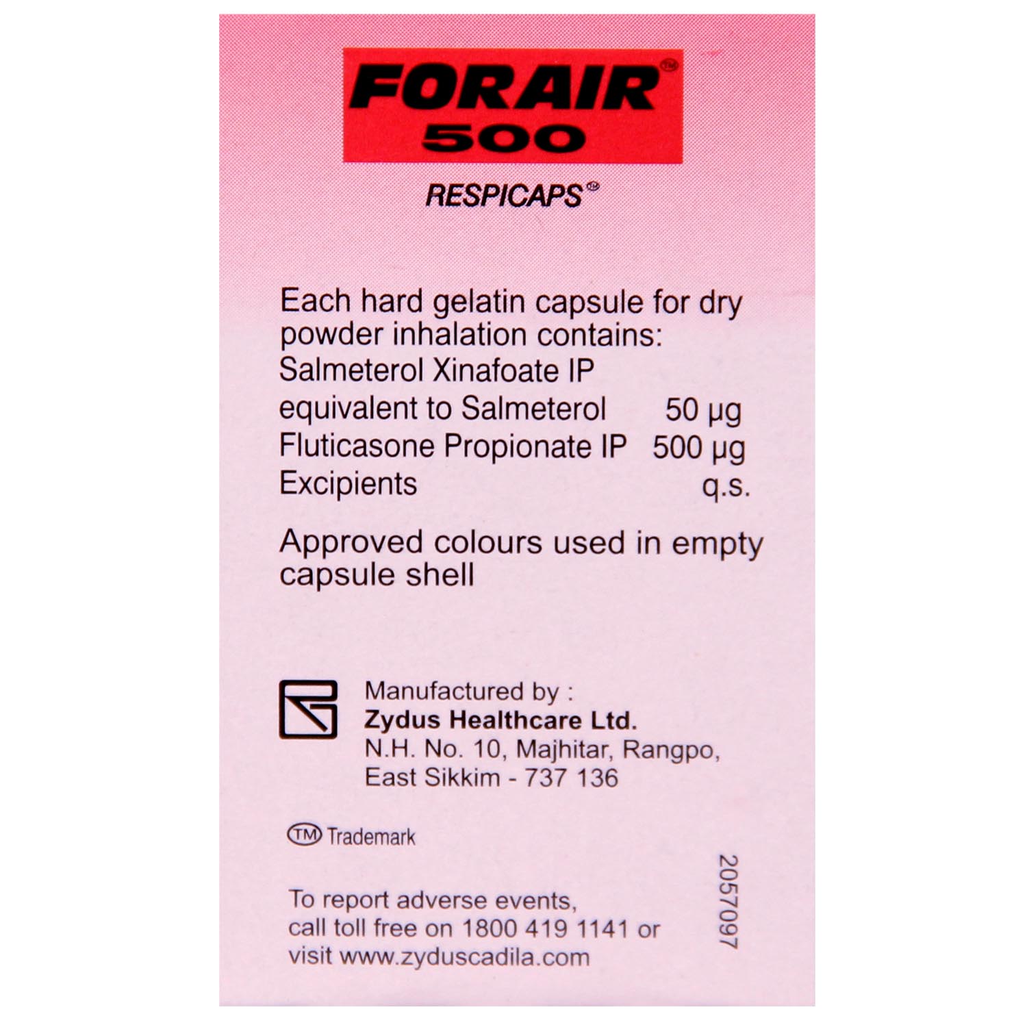 Forair 500 Respicaps 30's, Pack of 1 Forair 500 Respicaps 30's, Pack of 1