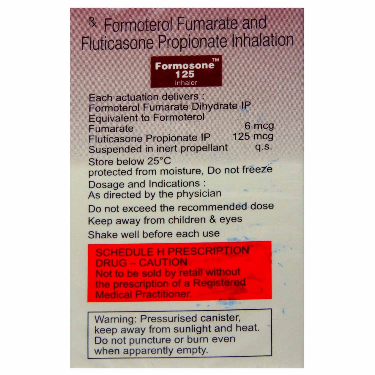 Formosone 125 Inhaler 120 mdi, Pack of 1 INHALER Formosone 125 Inhaler 120 mdi, Pack of 1 INHALER