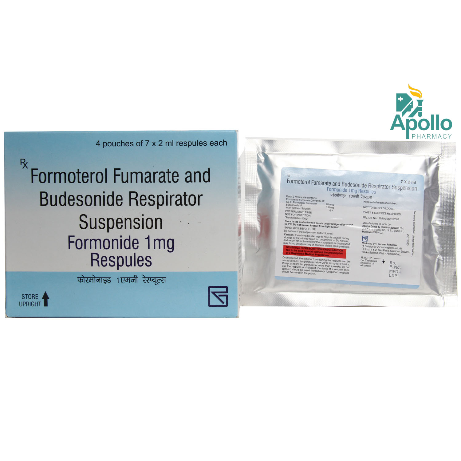 Formonide 1 mg Respules 7 x 2 ml, Pack of 7 RESPULES Formonide 1 mg Respules 7 x 2 ml, Pack of 7 RESPULES