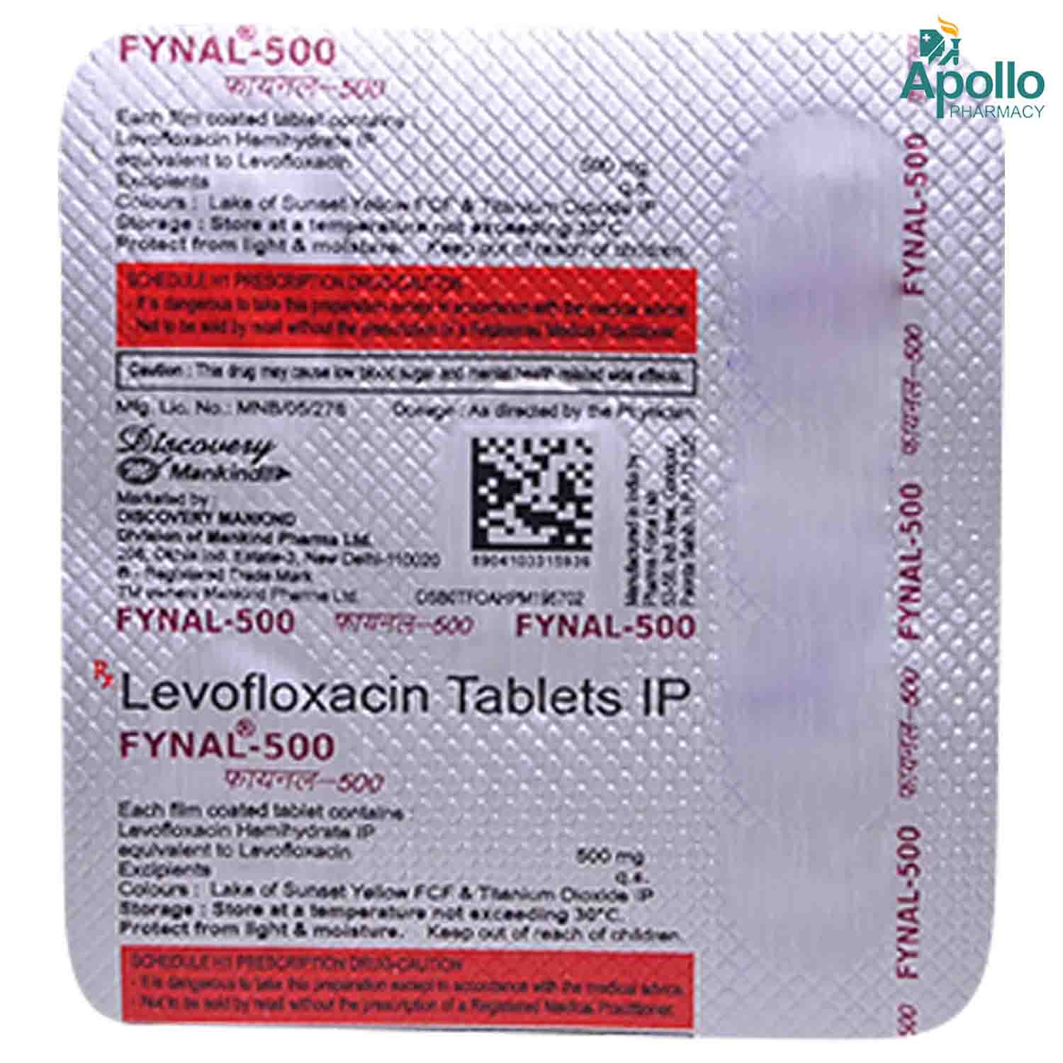Fynal 500 Tablet 5's, Pack of 5 TABLETS Fynal 500 Tablet 5's, Pack of 5 TABLETS