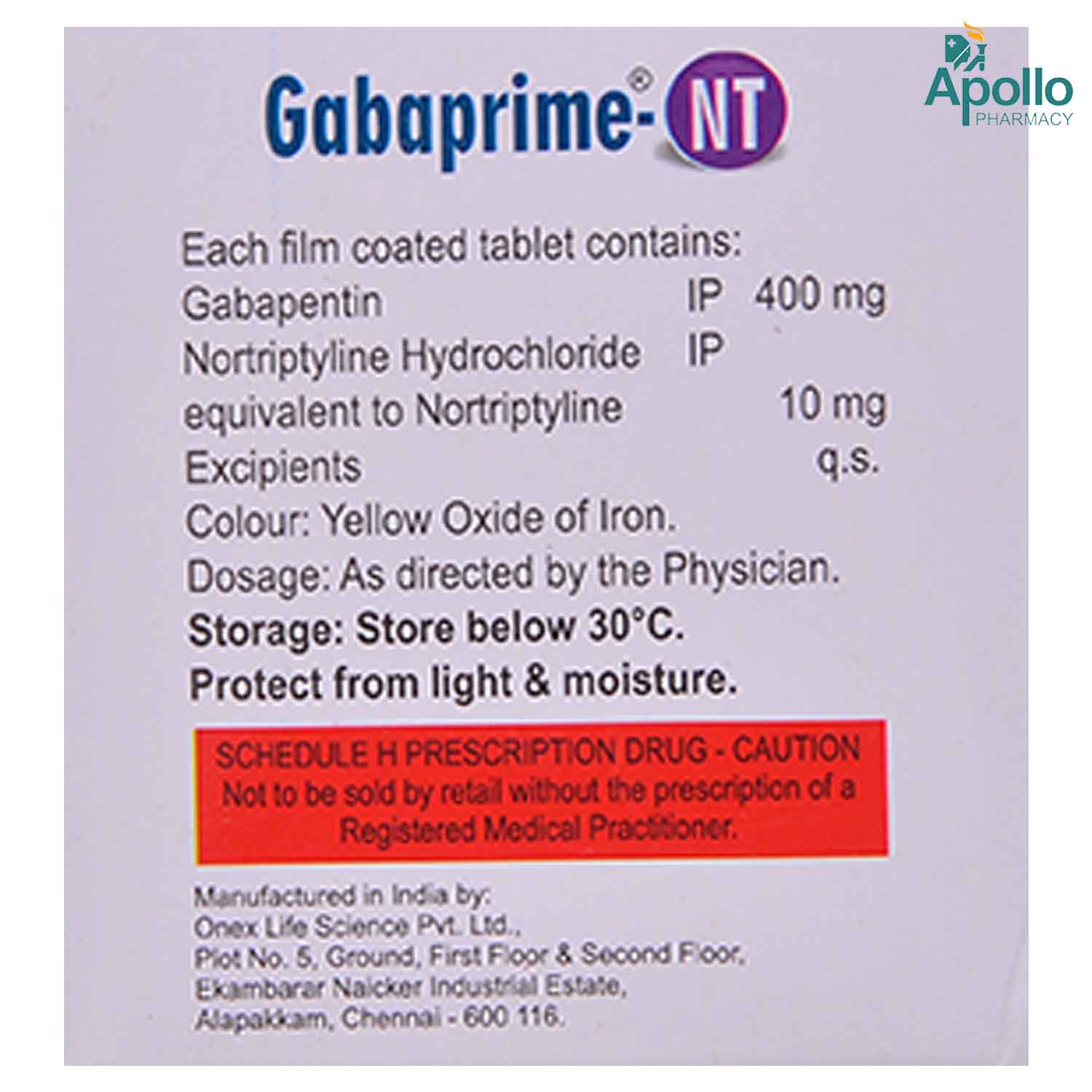 Gabaprime-NT Tablet 10's, Pack of 10 TABLETS Gabaprime-NT Tablet 10's, Pack of 10 TABLETS