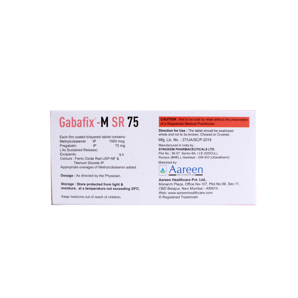 Gabafix-M SR Tablet 10's, Pack of 10 Gabafix-M SR Tablet 10's, Pack of 10