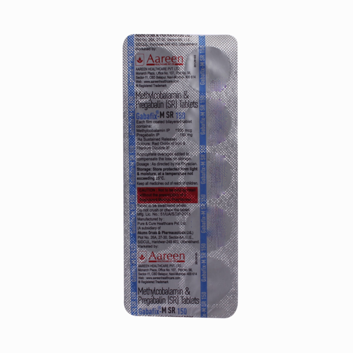 Gabafix-M SR 150 Tablet 10's, Pack of 10 TabletS Gabafix-M SR 150 Tablet 10's, Pack of 10 TabletS