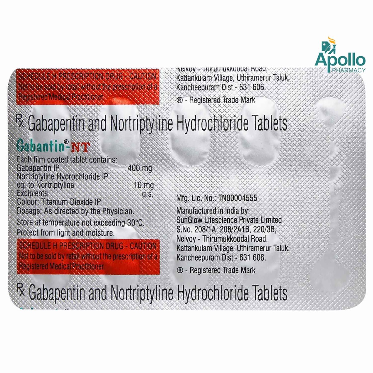 Gabantin-NT Tablet 10's, Pack of 10 TABLETS Gabantin-NT Tablet 10's, Pack of 10 TABLETS