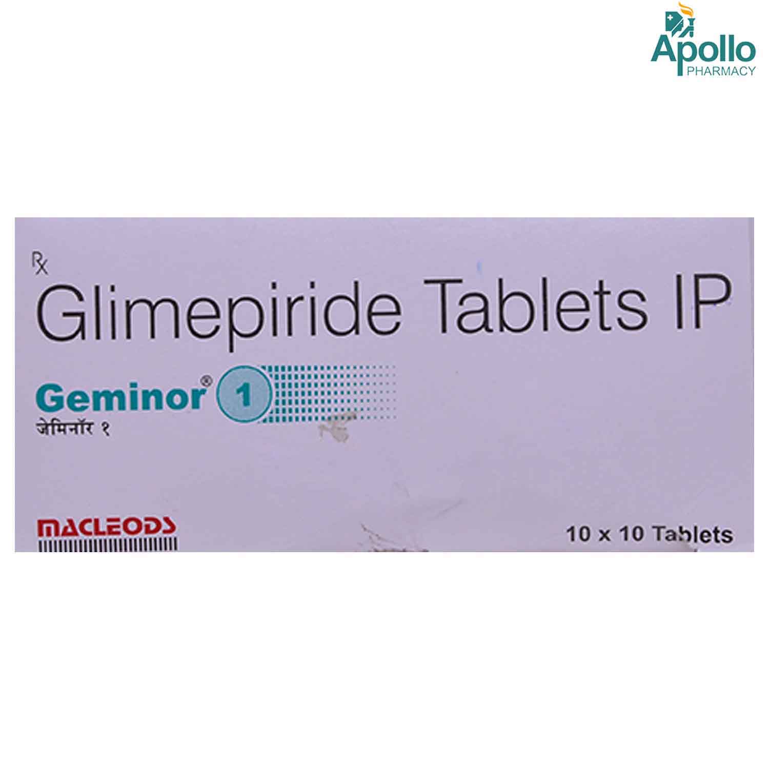 Geminor 1 Tablet 10's, Pack of 10 TABLETS Geminor 1 Tablet 10's, Pack of 10 TABLETS