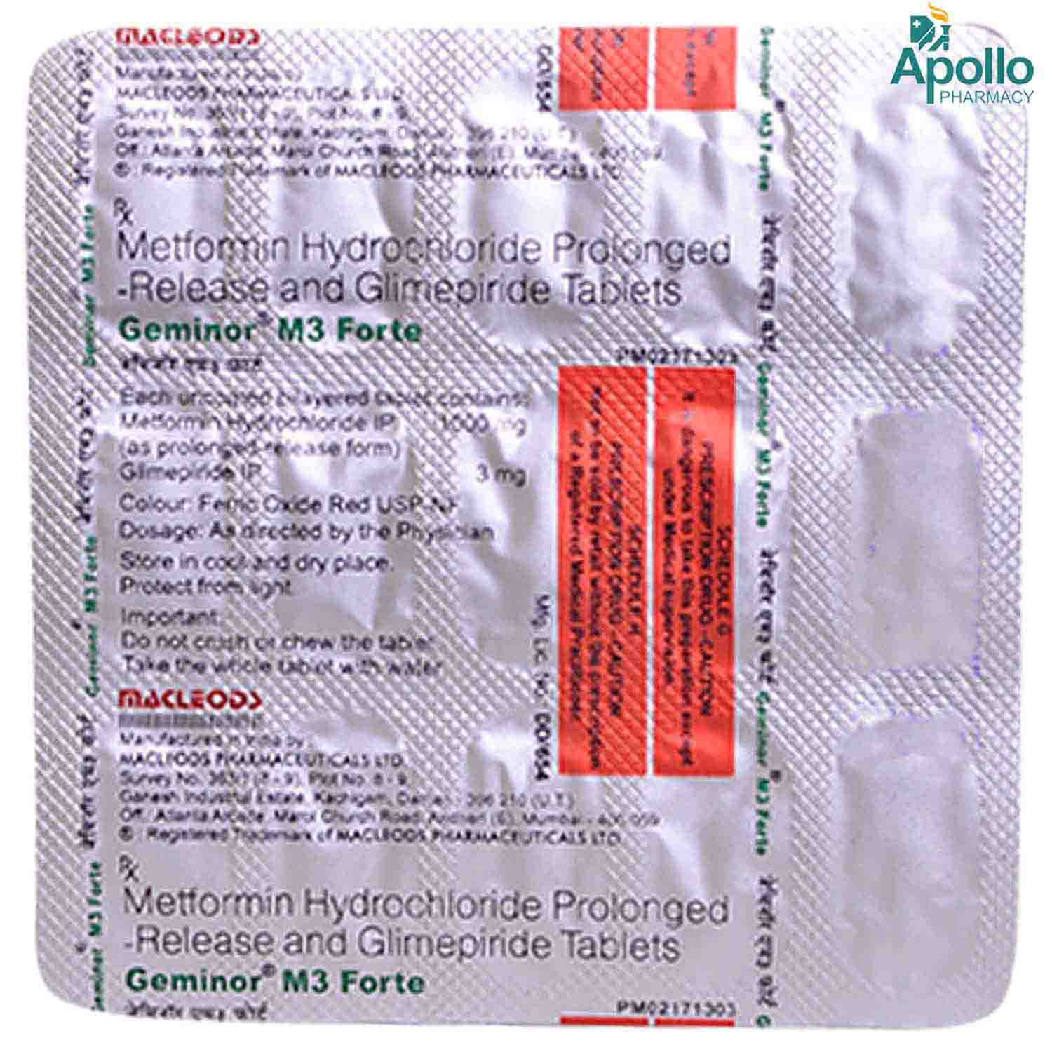 Geminor M3 Forte Tablet 15's, Pack of 15 TabletS Geminor M3 Forte Tablet 15's, Pack of 15 TabletS