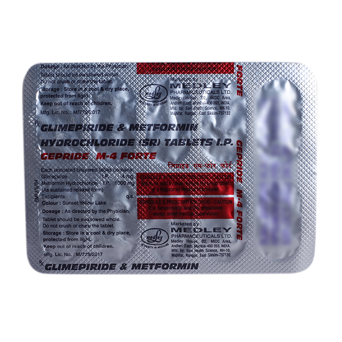 Gepride M-4 Forte Tablet 10's, Pack of 10 TABLETS Gepride M-4 Forte Tablet 10's, Pack of 10 TABLETS