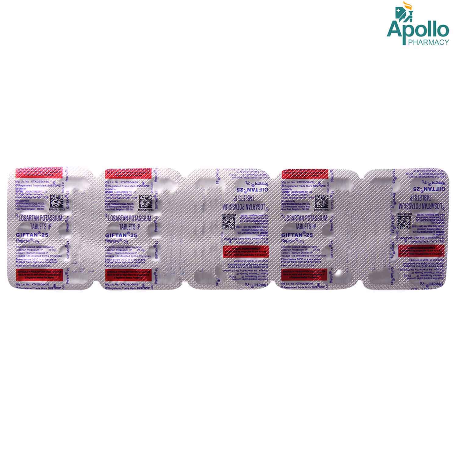 Giftan 25 mg Tablet 10's, Pack of 10 TABLETS Giftan 25 mg Tablet 10's, Pack of 10 TABLETS