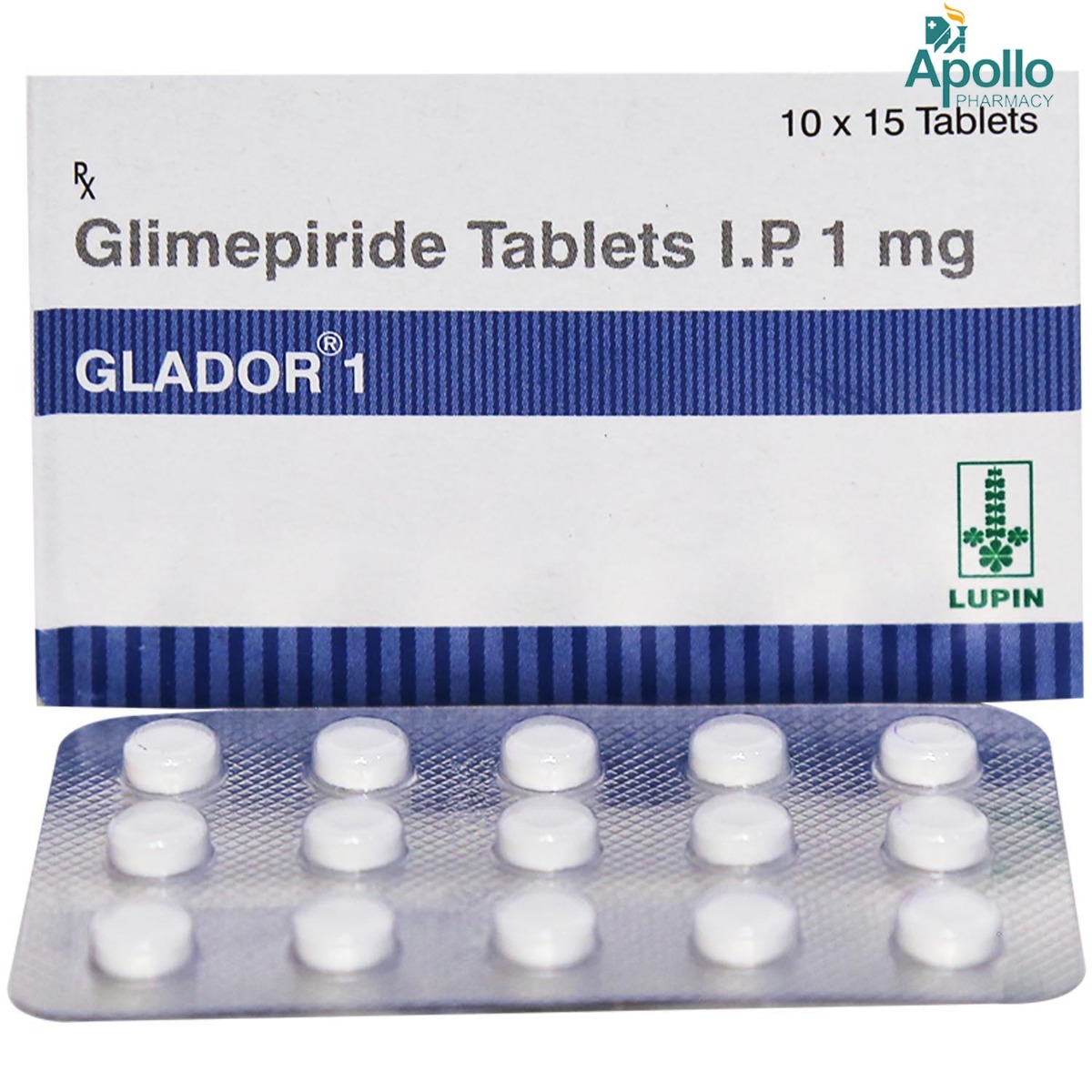 Glador 1 Tablet 15's, Pack of 15 TABLETS Glador 1 Tablet 15's, Pack of 15 TABLETS