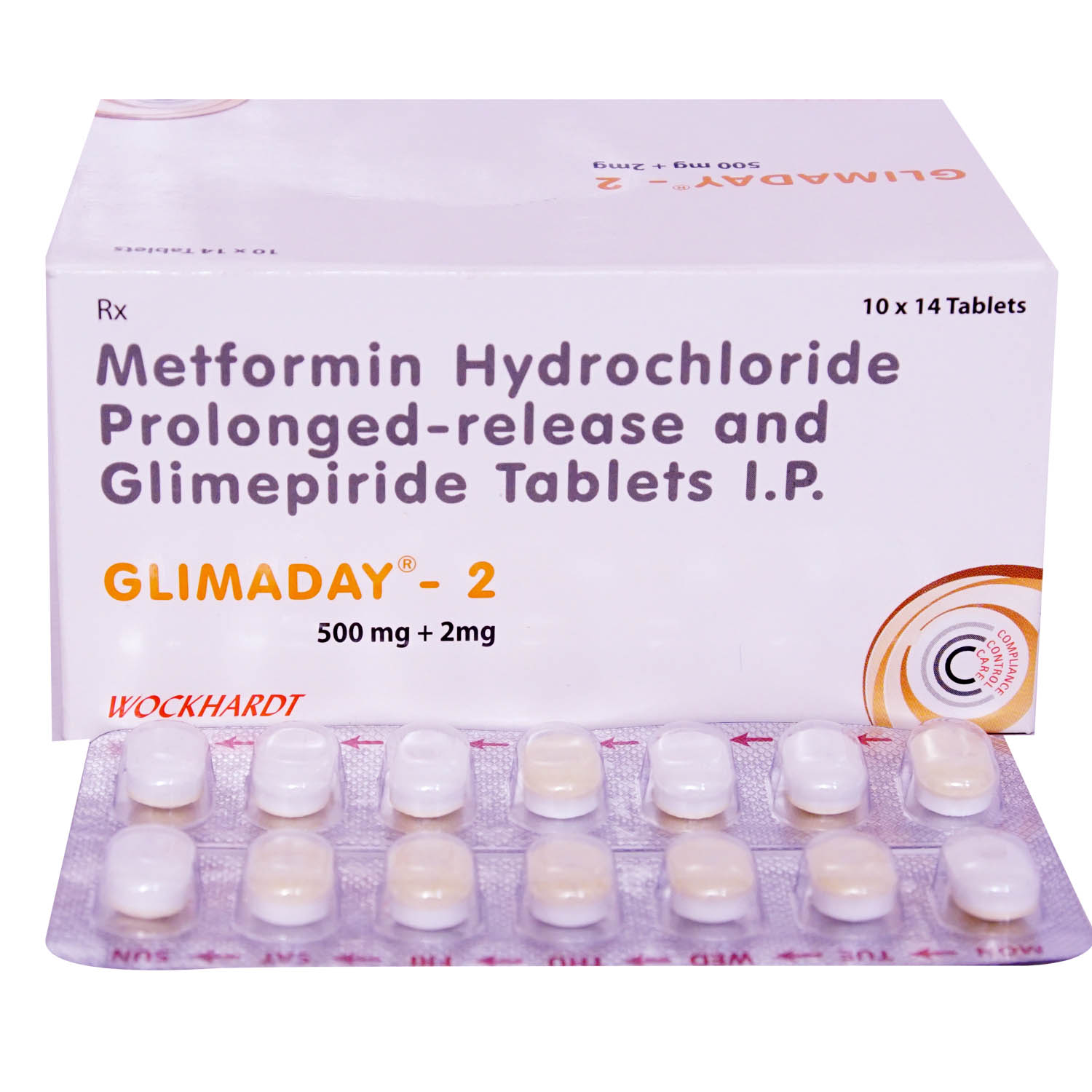 Glimaday 2 Tablet 14's, Pack of 14 TABLETS Glimaday 2 Tablet 14's, Pack of 14 TABLETS