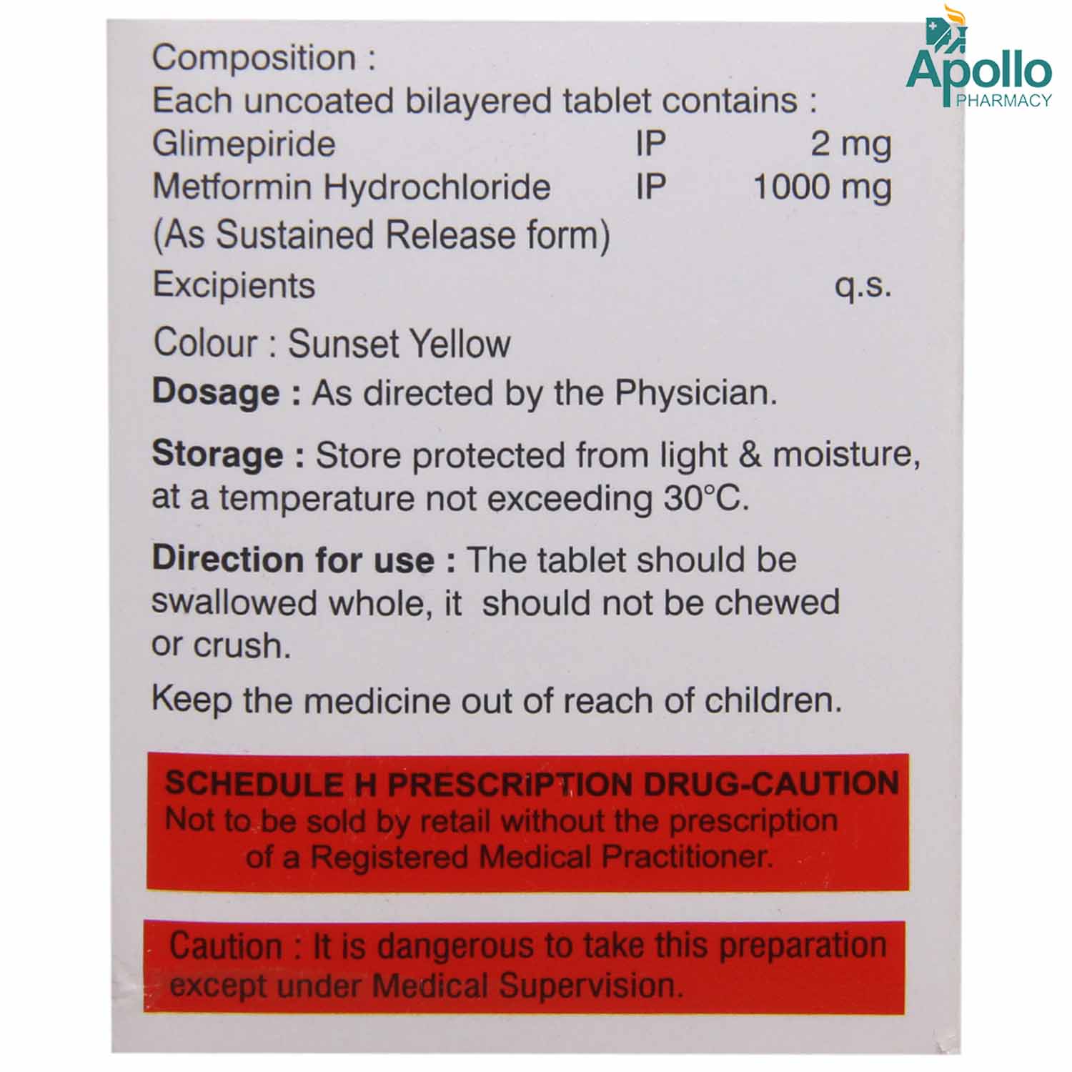 GLIMILIFE M 2MG FORTE TABLET, Pack of 10 TABLETS GLIMILIFE M 2MG FORTE TABLET, Pack of 10 TABLETS