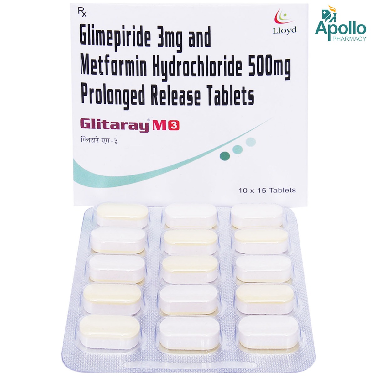 Glitaray M 3 Tablet 15's, Pack of 15 TABLETS Glitaray M 3 Tablet 15's, Pack of 15 TABLETS