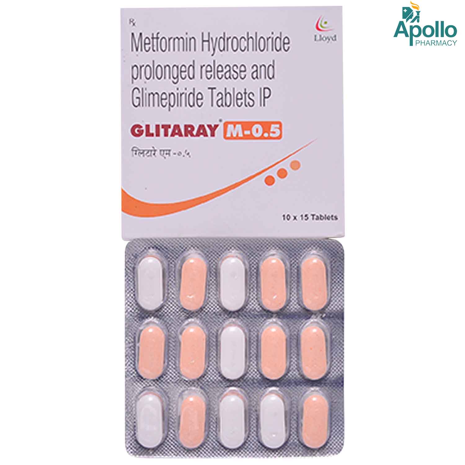Glitaray M-0.5 Tablet 15's, Pack of 15 TABLETS Glitaray M-0.5 Tablet 15's, Pack of 15 TABLETS