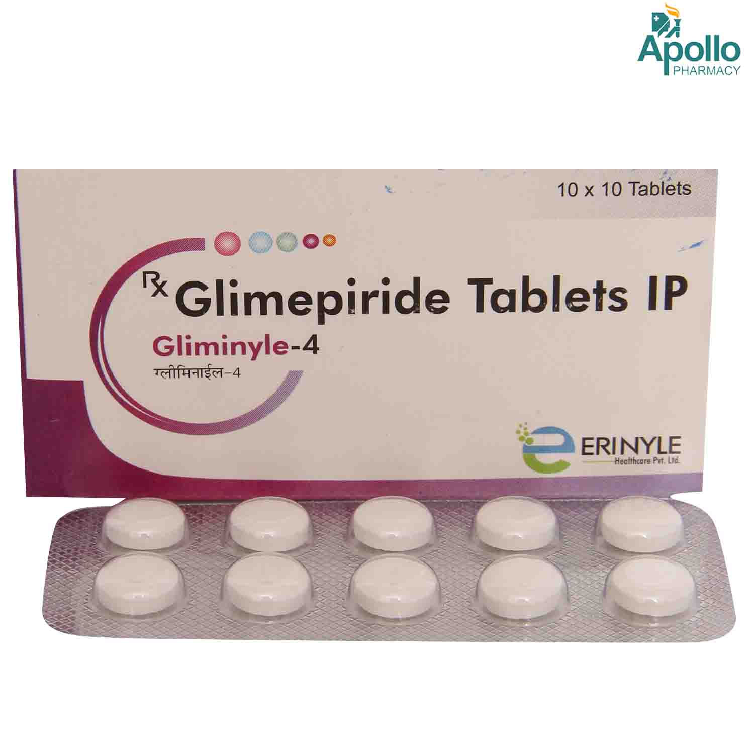 Gliminyle 4 mg Tablet 10's, Pack of 10 TabletS Gliminyle 4 mg Tablet 10's, Pack of 10 TabletS