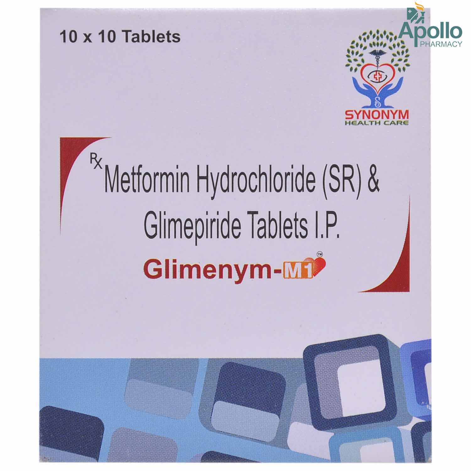 Glimenym-M1 Tablet 10's, Pack of 10 TABLETS Glimenym-M1 Tablet 10's, Pack of 10 TABLETS