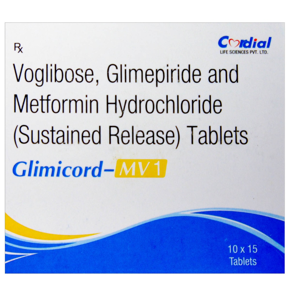 Glimicord-MV 1 Tablet 15's, Pack of 15 TabletS Glimicord-MV 1 Tablet 15's, Pack of 15 TabletS