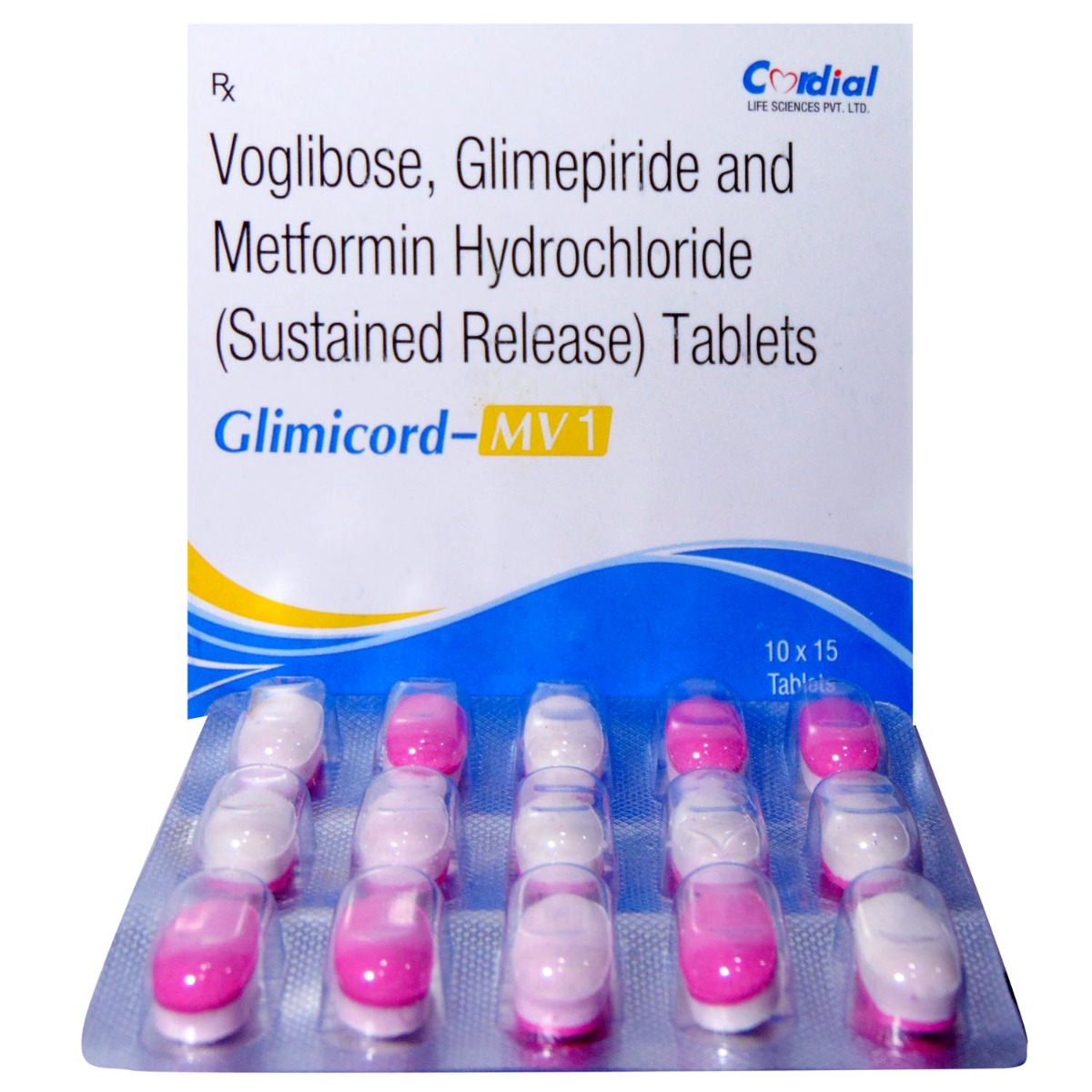 Glimicord-MV 1 Tablet 15's, Pack of 15 TabletS Glimicord-MV 1 Tablet 15's, Pack of 15 TabletS