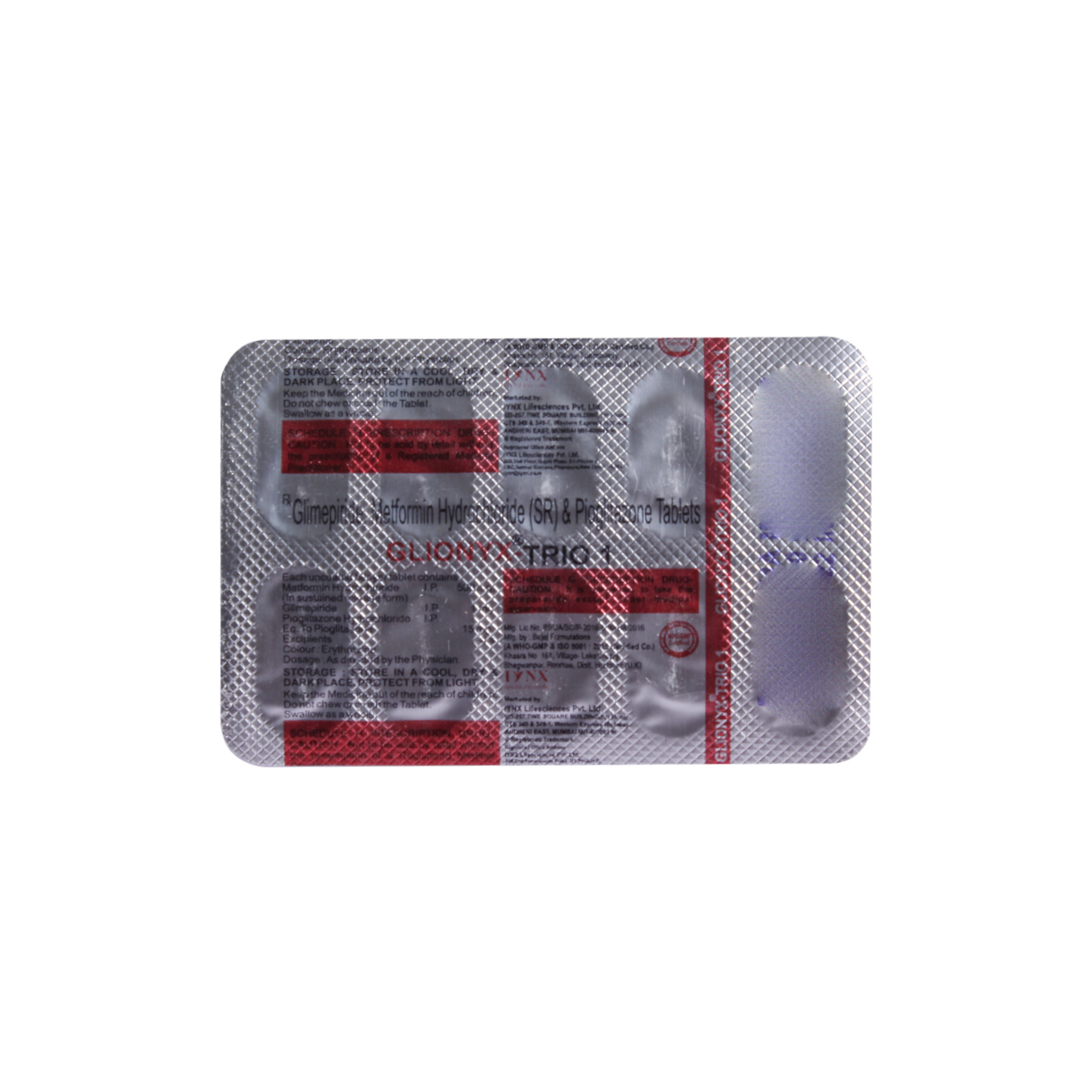 Glionyx-Trio 1 Tablet 10's, Pack of 10 TABLETS Glionyx-Trio 1 Tablet 10's, Pack of 10 TABLETS