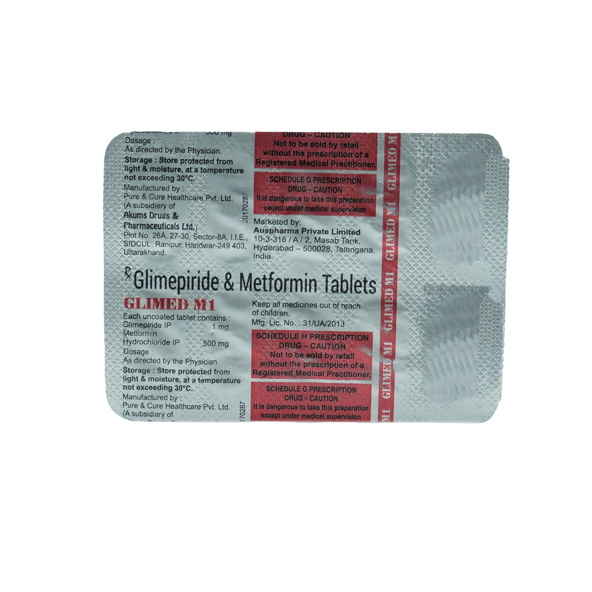 Glimed M1 Tablet 10's, Pack of 10 TABLETS Glimed M1 Tablet 10's, Pack of 10 TABLETS