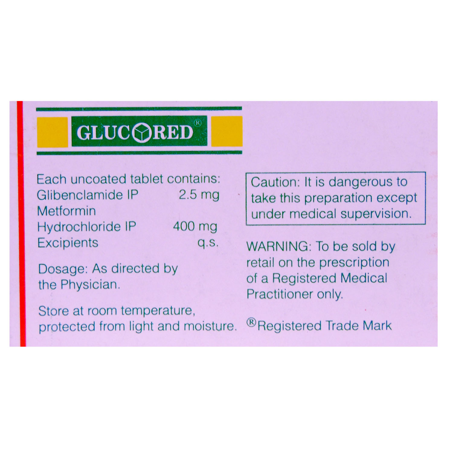 Glucored Tablet 10's, Pack of 10 TABLETS Glucored Tablet 10's, Pack of 10 TABLETS