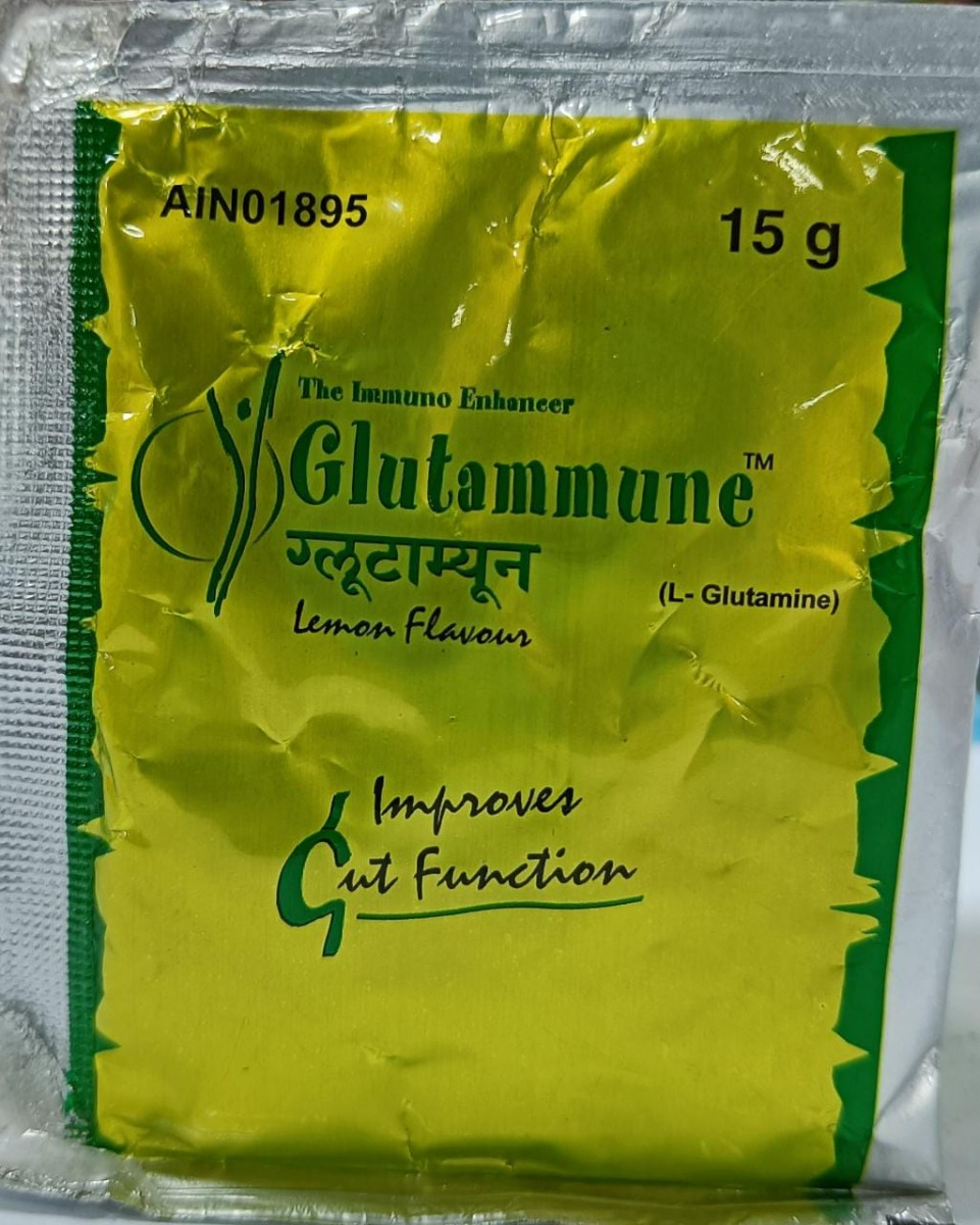 Glutammune Lemon Sachet 15 gm, Pack of 1 POWDER Glutammune Lemon Sachet 15 gm, Pack of 1 POWDER