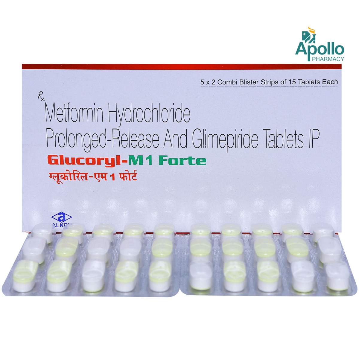 Glucoryl-M 1 Forte Tablet 15's, Pack of 15 TabletS Glucoryl-M 1 Forte Tablet 15's, Pack of 15 TabletS