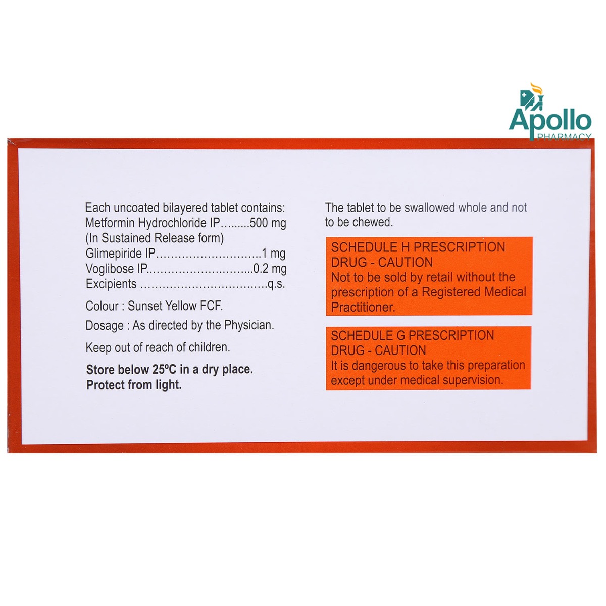 Glucoryl MV 1 Tablet 15's, Pack of 15 TABLETS Glucoryl MV 1 Tablet 15's, Pack of 15 TABLETS