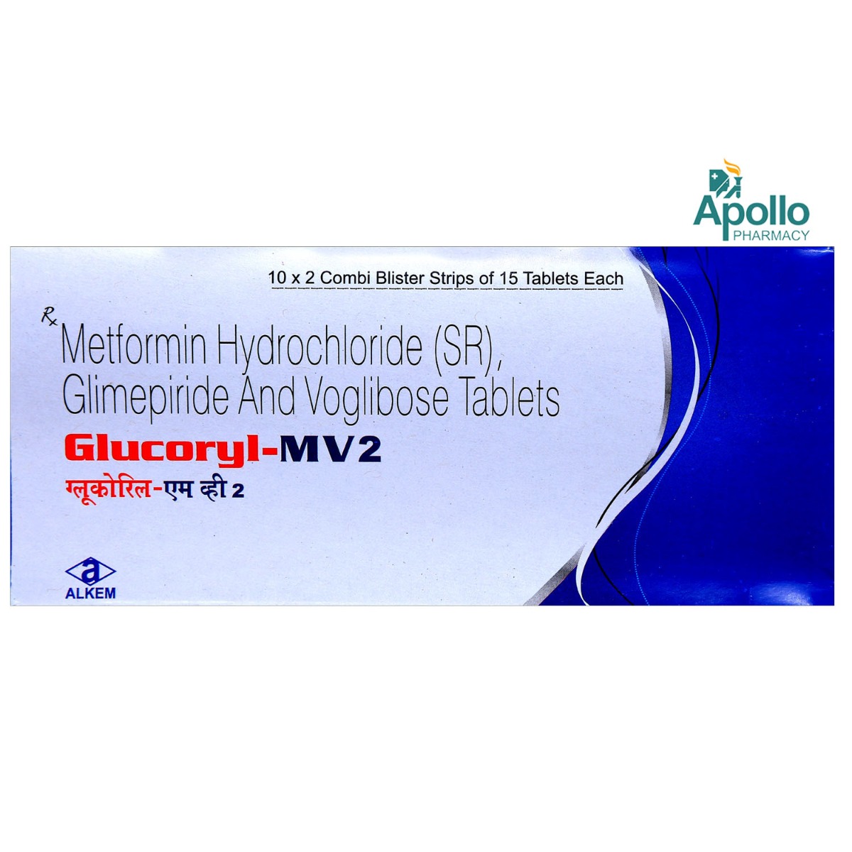 Glucoryl MV 2 Tablet 15's, Pack of 15 TABLETS Glucoryl MV 2 Tablet 15's, Pack of 15 TABLETS