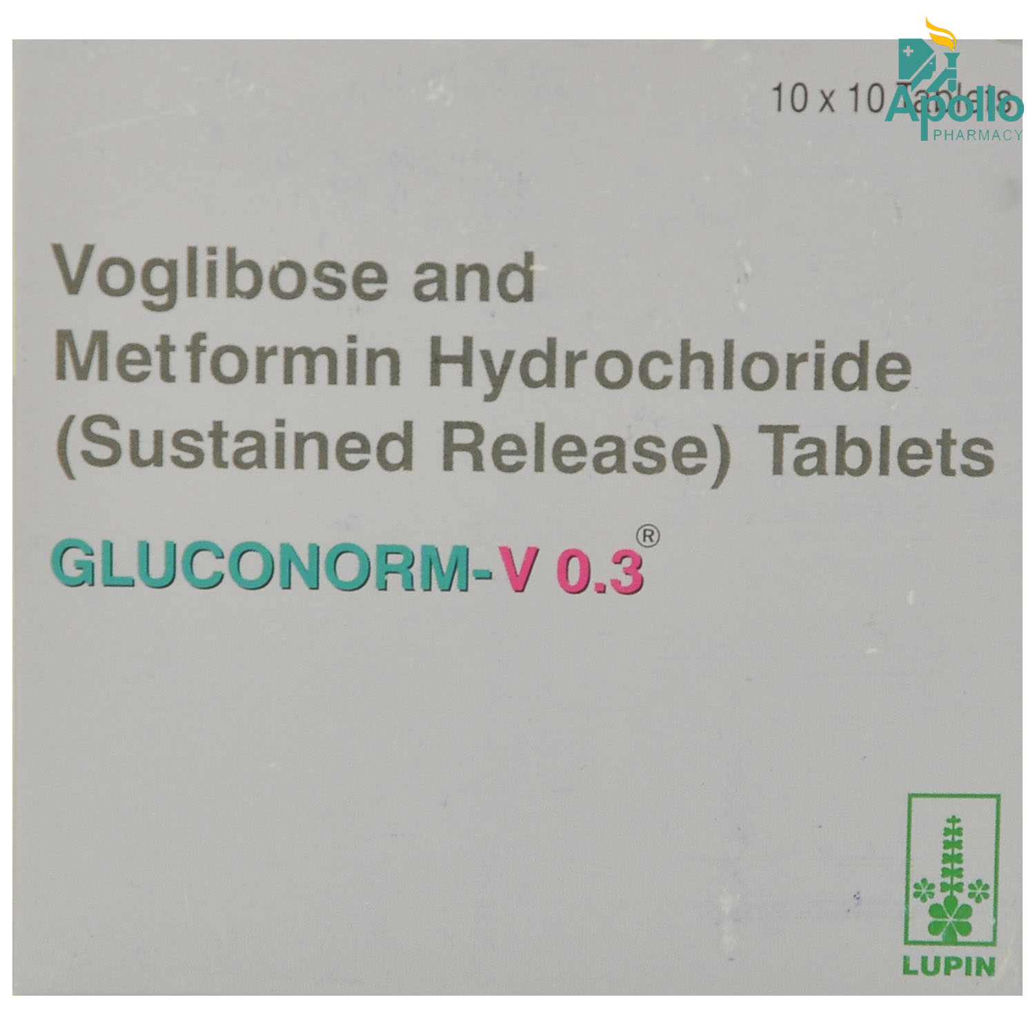 Gluconorm V 0.3 Tablet 10's, Pack of 10 Gluconorm V 0.3 Tablet 10's, Pack of 10