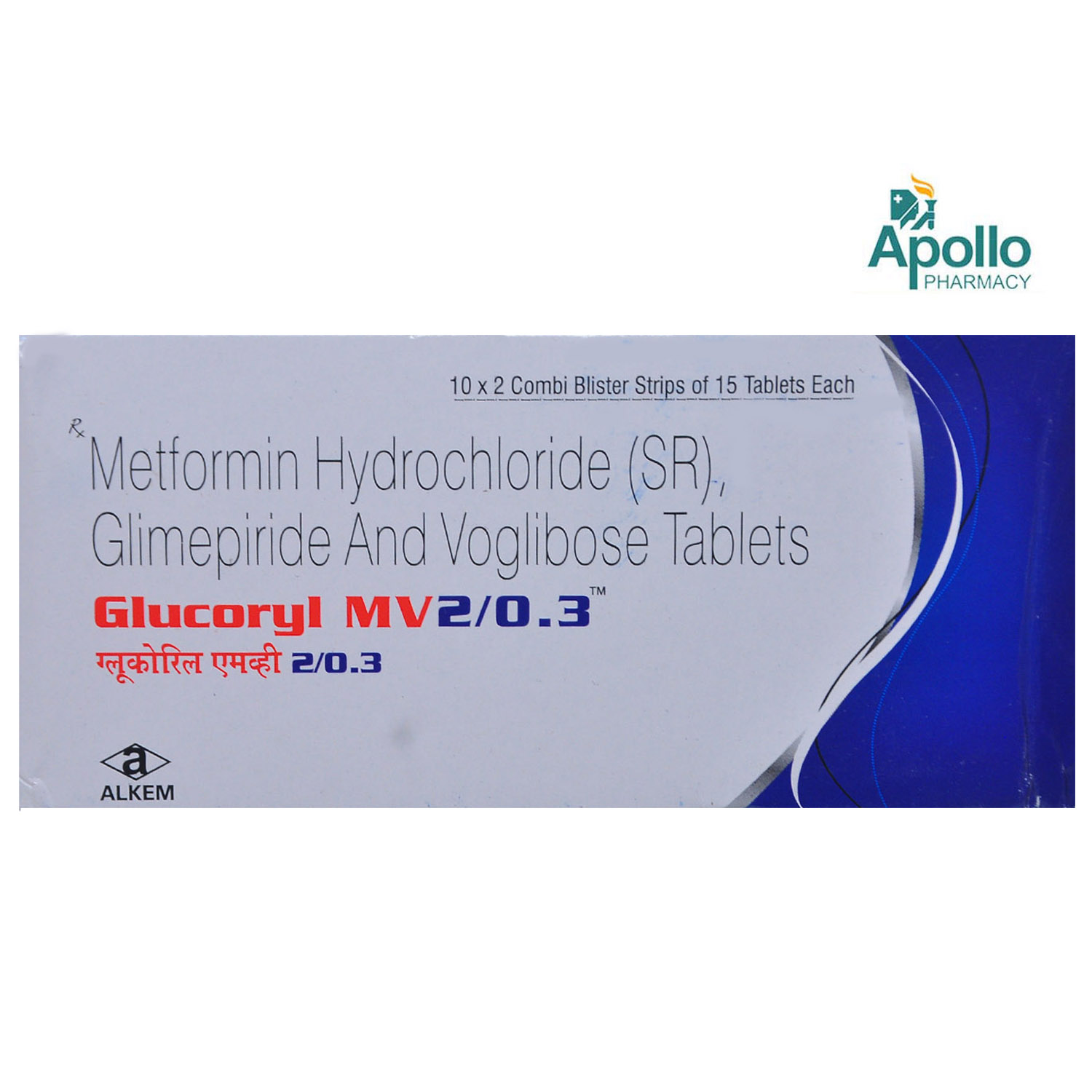 Glucoryl MV 2/0.3 Tablet 15's, Pack of 15 TABLETS Glucoryl MV 2/0.3 Tablet 15's, Pack of 15 TABLETS