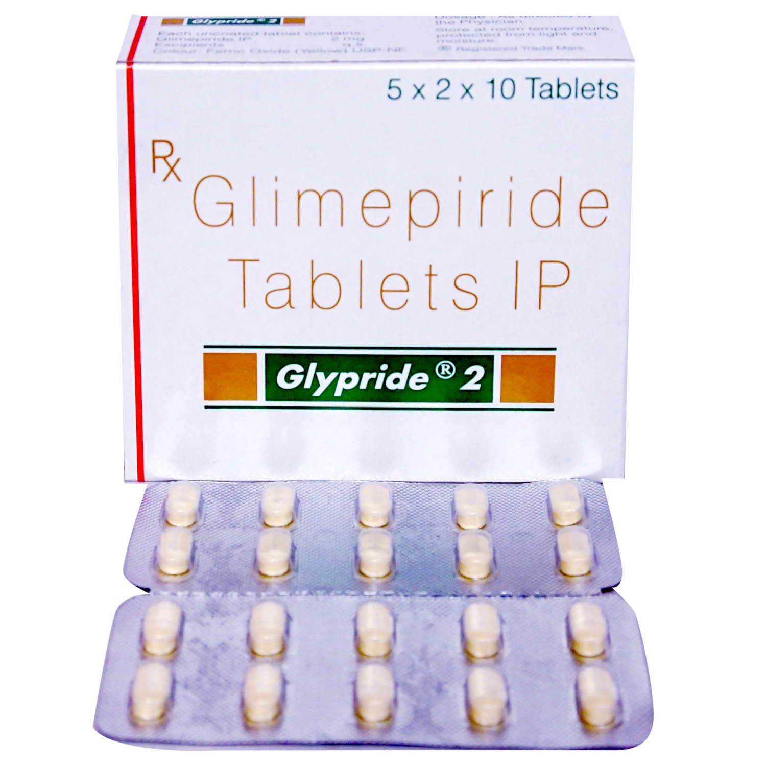 Glypride 2 Tablet 10's, Pack of 10 TabletS Glypride 2 Tablet 10's, Pack of 10 TabletS