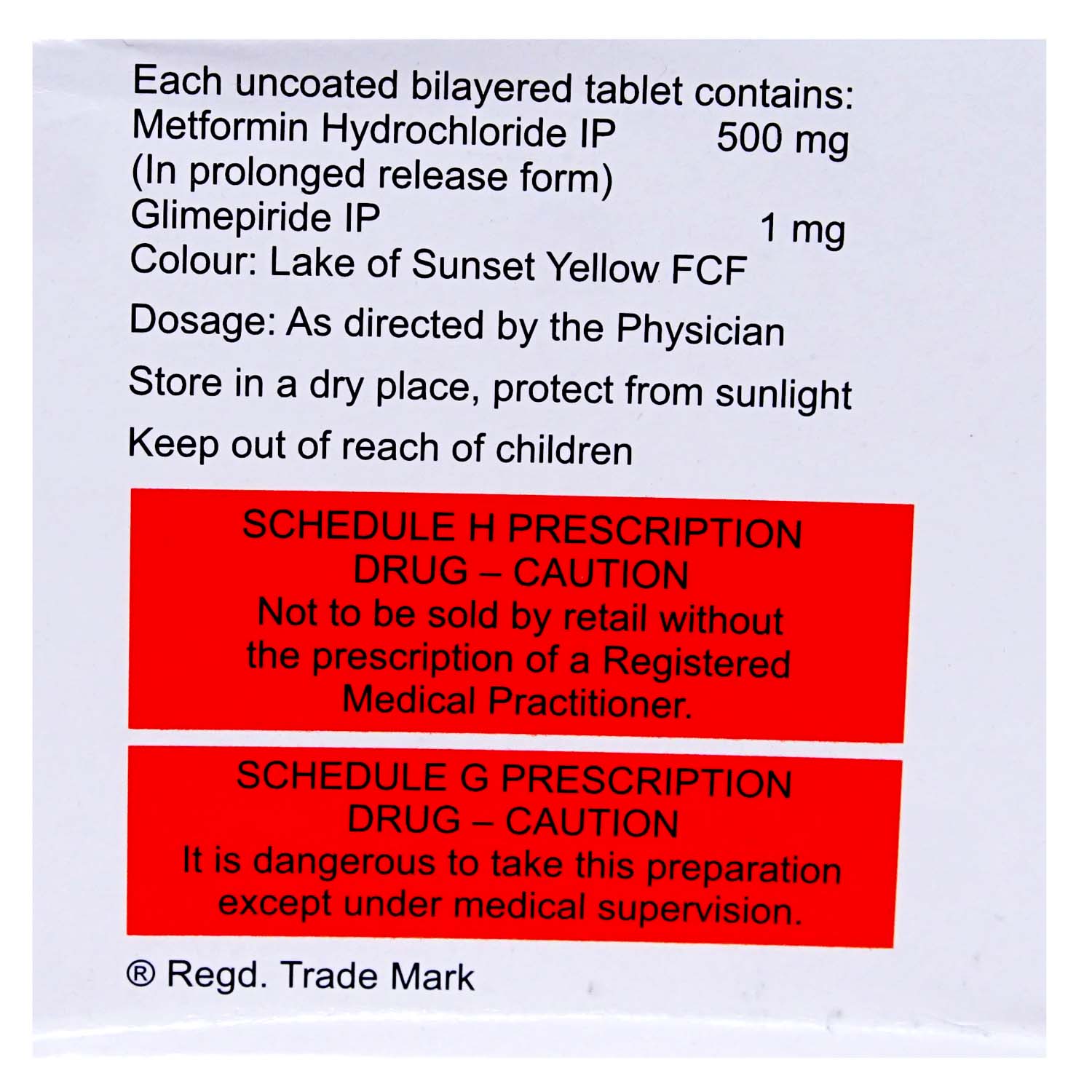 Glyree-M1 Tablet 10's, Pack of 10 TABLETS Glyree-M1 Tablet 10's, Pack of 10 TABLETS