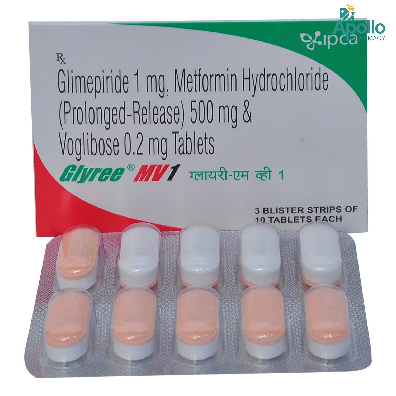 Glyree MV1 Tablet 10's, Pack of 10 TABLETS Glyree MV1 Tablet 10's, Pack of 10 TABLETS