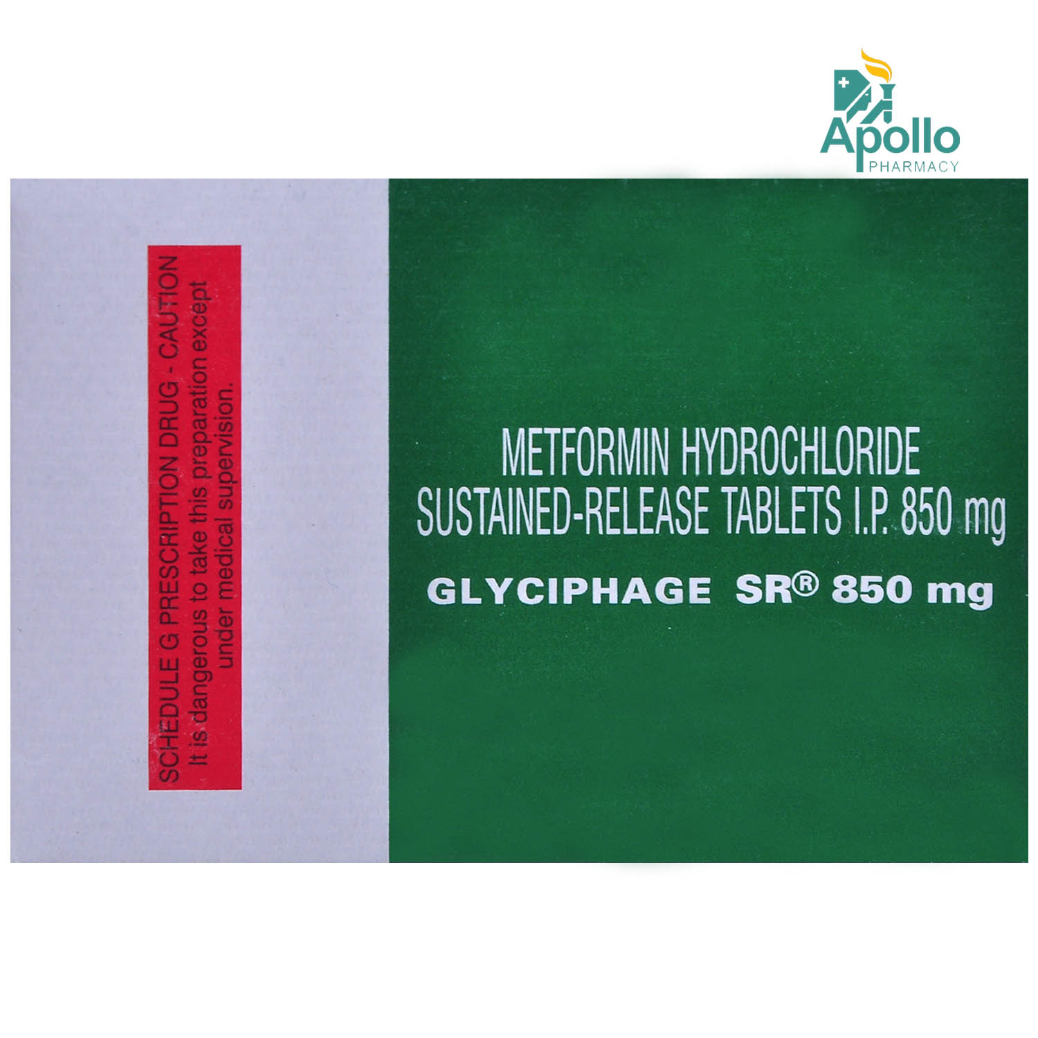 Glyciphage SR 850 mg Tablet 10's, Pack of 10 TABLETS Glyciphage SR 850 mg Tablet 10's, Pack of 10 TABLETS