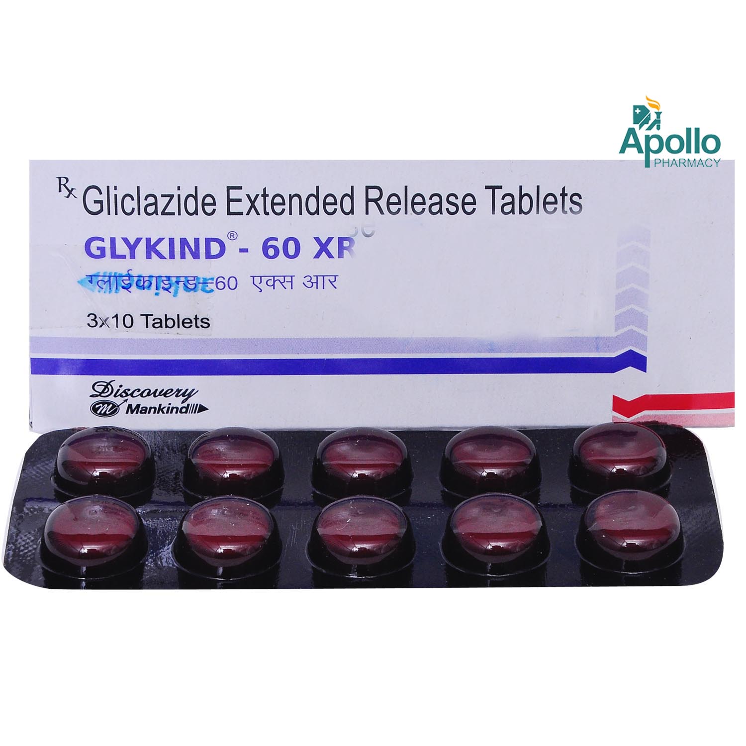 Glykind 60 XR Tablet 10's, Pack of 10 TABLETS Glykind 60 XR Tablet 10's, Pack of 10 TABLETS