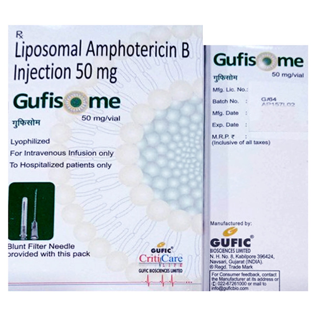 Gufisome 50 mg Injection , Pack of 1 INJECTION Gufisome 50 mg Injection , Pack of 1 INJECTION