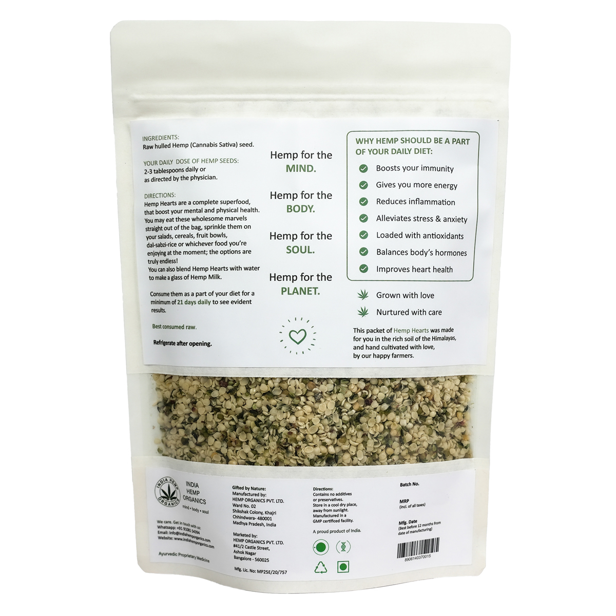 India Hemp Organics 100% Raw Hemp Hearts Seeds, 250 gm, Pack of 1 India Hemp Organics 100% Raw Hemp Hearts Seeds, 250 gm, Pack of 1