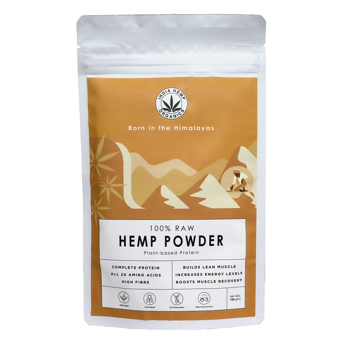 India Hemp Organics 100% Hemp Protein Powder, 100 gm, Pack of 1 India Hemp Organics 100% Hemp Protein Powder, 100 gm, Pack of 1